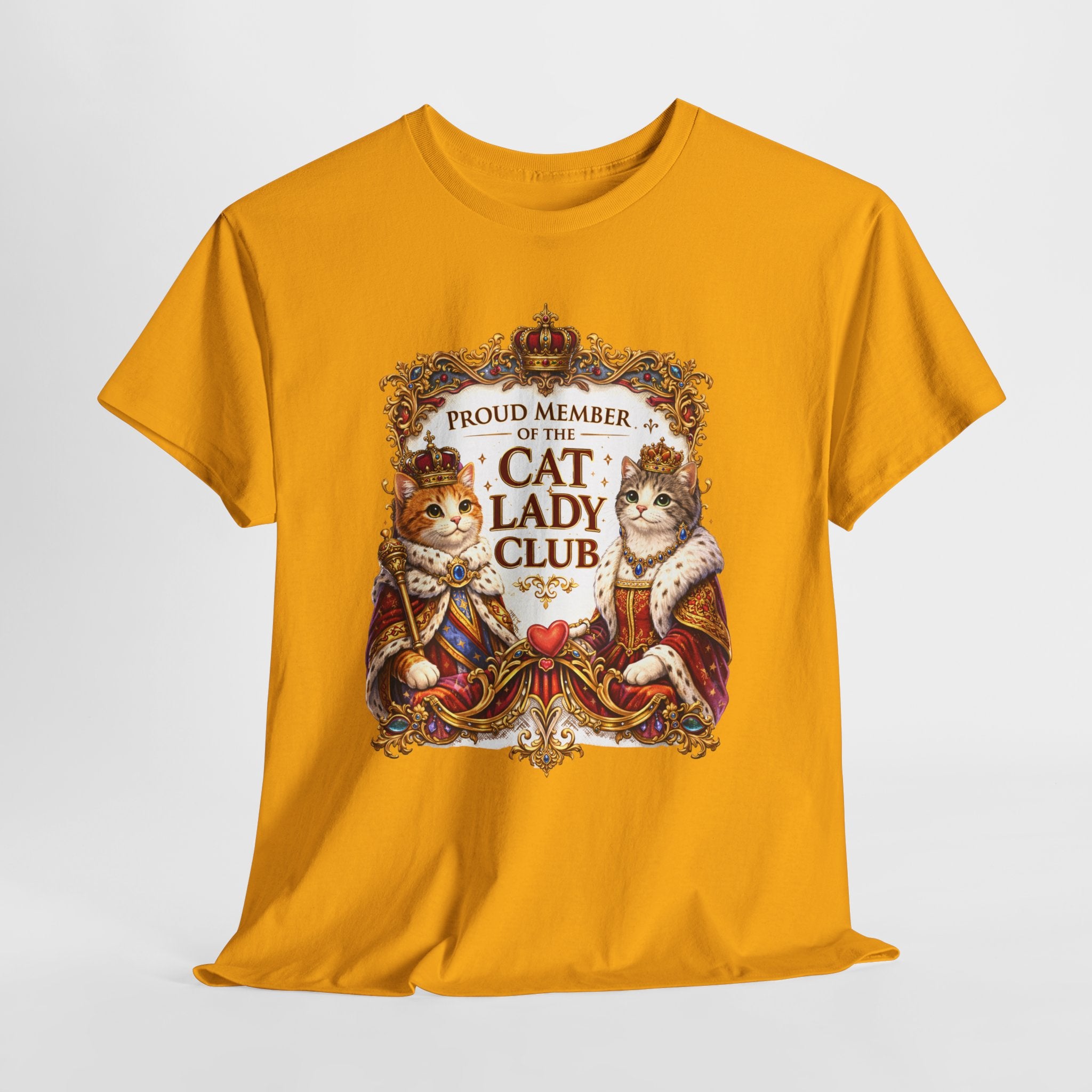 Cat Lady Club T-Shirt — Proud Member Vintage Royal Cats Tee