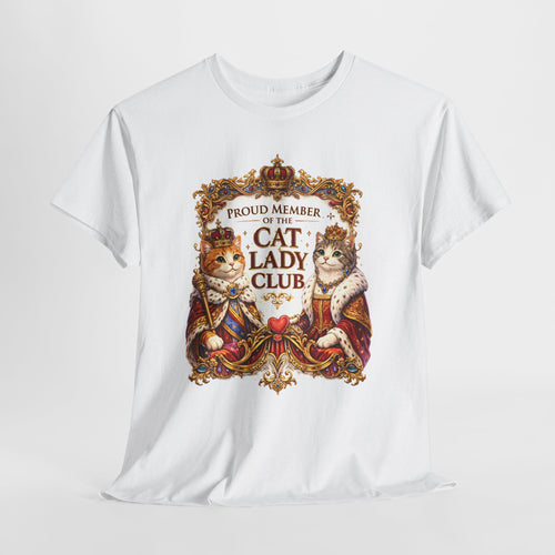 Cat Lady Club T-Shirt — Proud Member Vintage Royal Cats Tee
