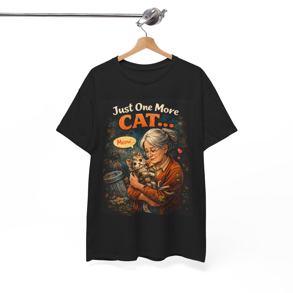 Just One More Cat T-Shirt — Cute Cat Lover Tee with ’Meow’ Graphic