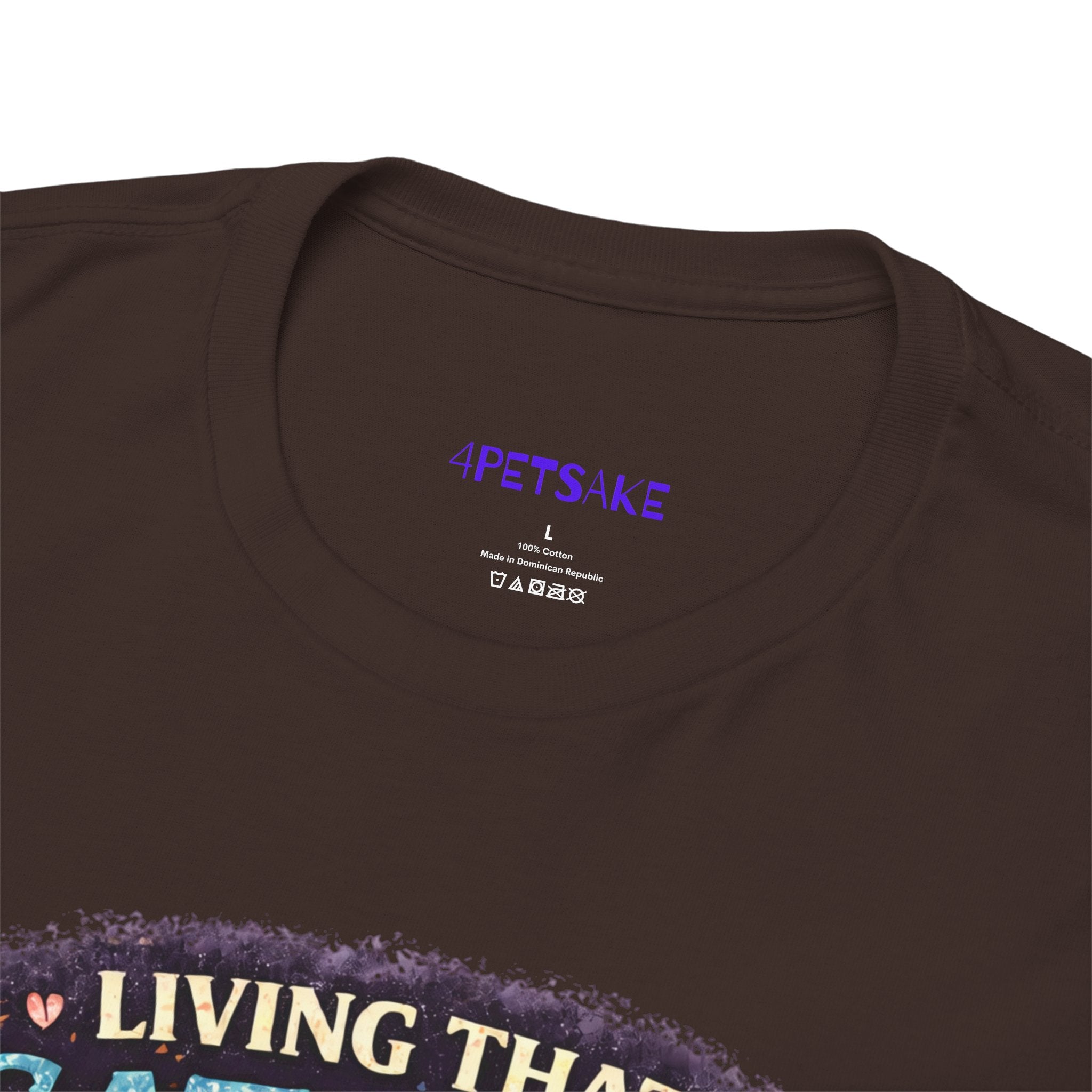 Cat Mom T-Shirt — "Living That Cat Mom Life" Vintage Cat Lover Tee