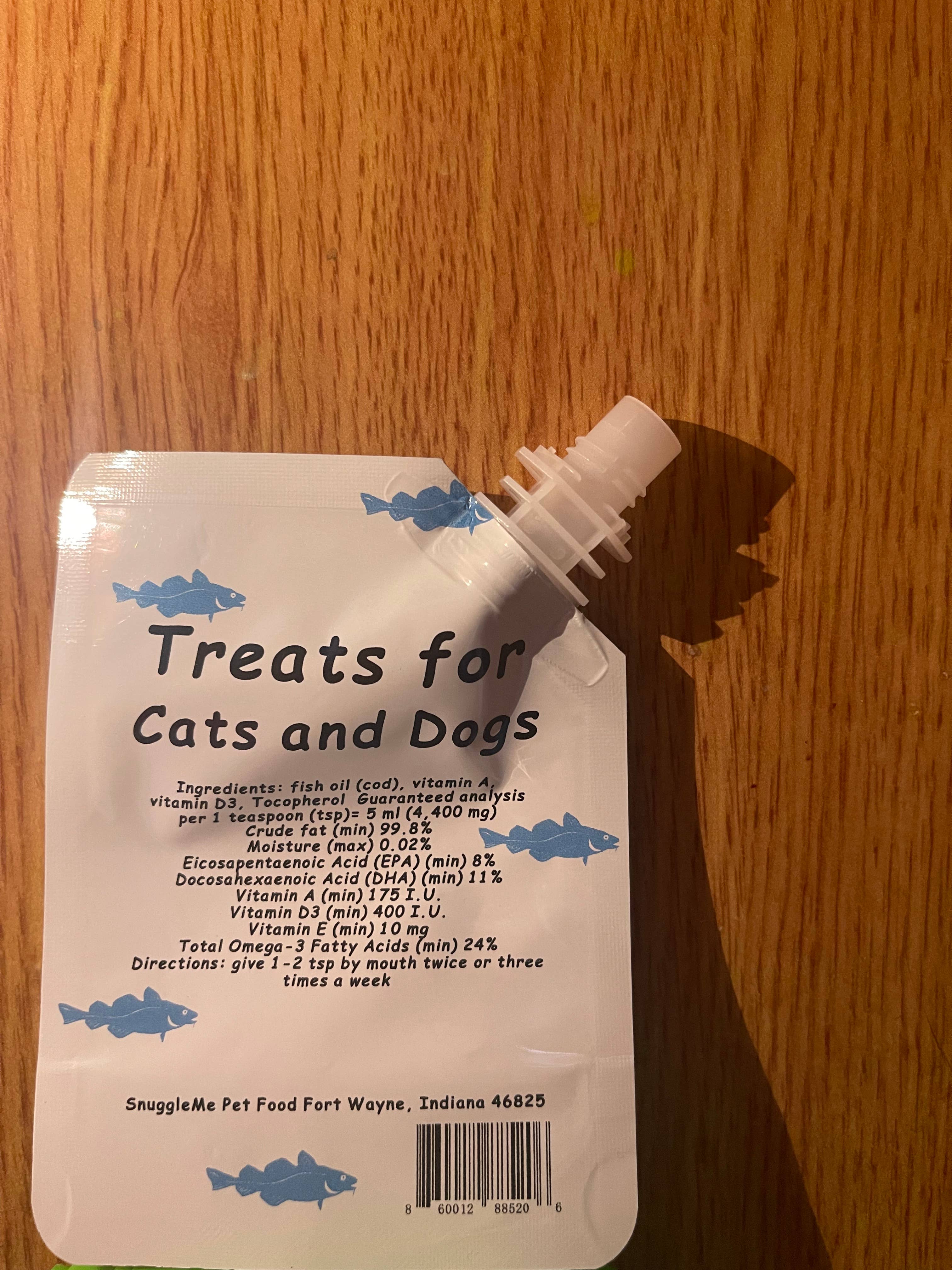 Snuggleme Cod liver oil for cats and dogs