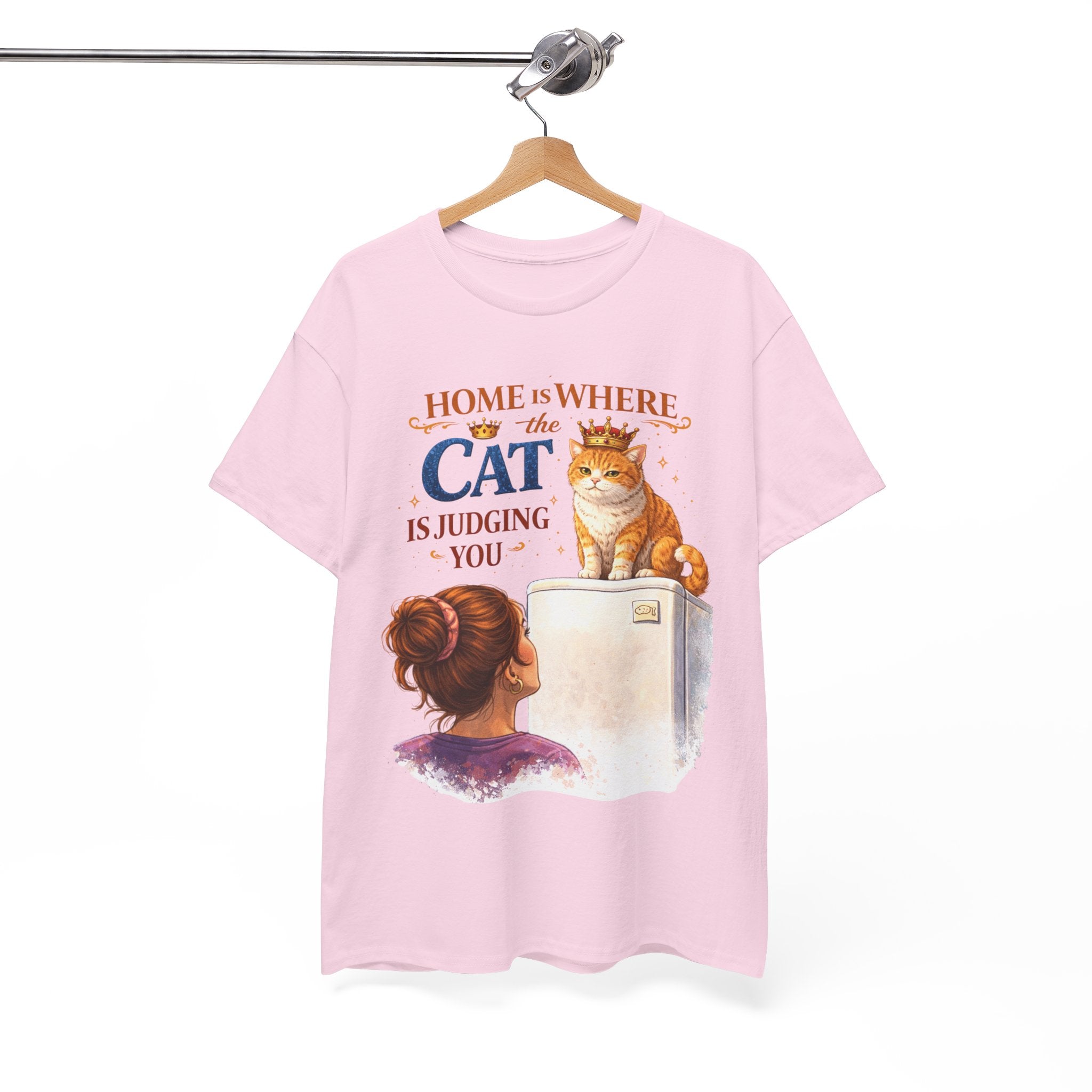 Cat Judgment T-Shirt — "Home Is Where the Cat Is Judging You" Graphic Tee