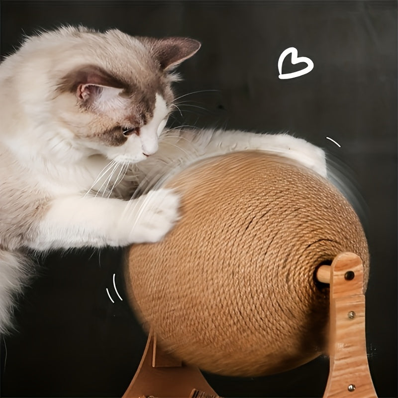 2-in-1 Cat Scratcher with Hanging Ball Toy - Ultra-high Fencing Scratcher Column for Sharpening Claws, Heavy-duty Scratcher Pad for Big Cats - The Best-selling Among Pet Supplies