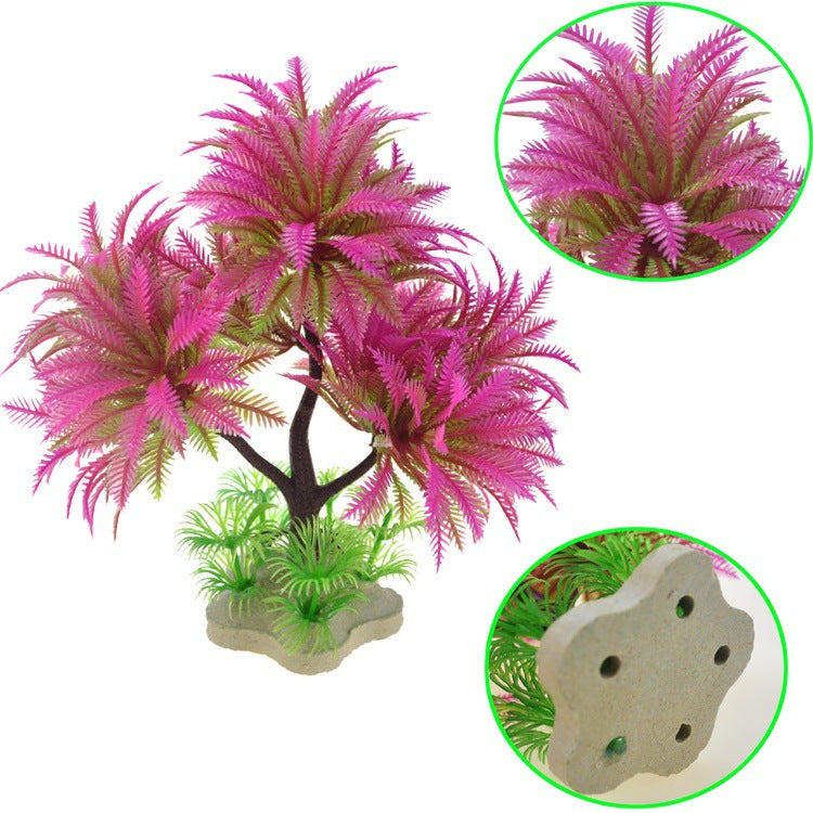 Fish Tank Landscape Artificial Water Grass Tree Landscape Simulation Aquarium Decorative Plastic Plant