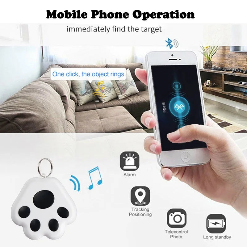 Mini Pet Anti-lost Smart GPS Tracker Key Kids Bag Finder Dog Cat Pet for IOS/ Android Locator Bluetooth Tracker Device Reminder