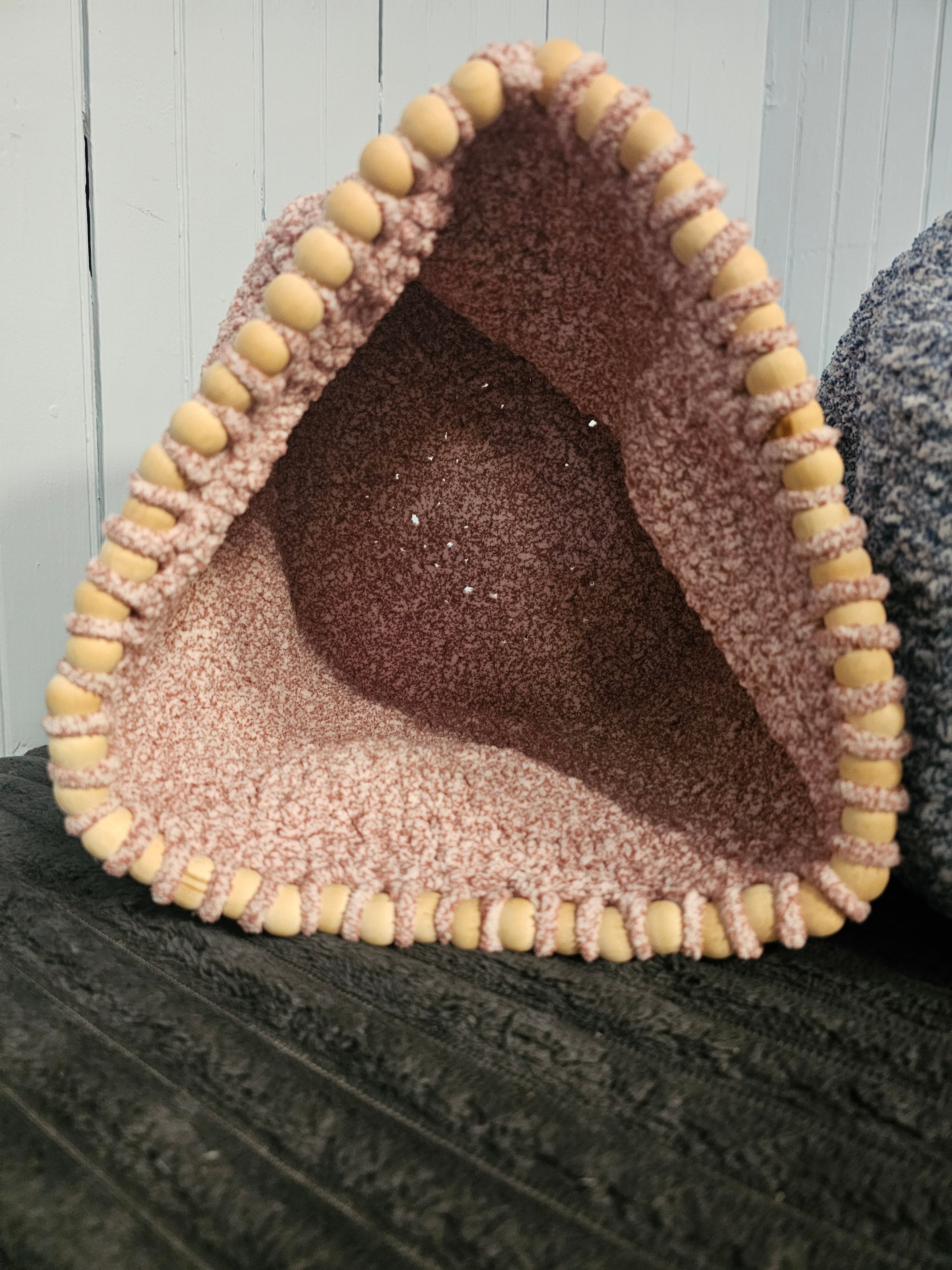 Handmade cat cave