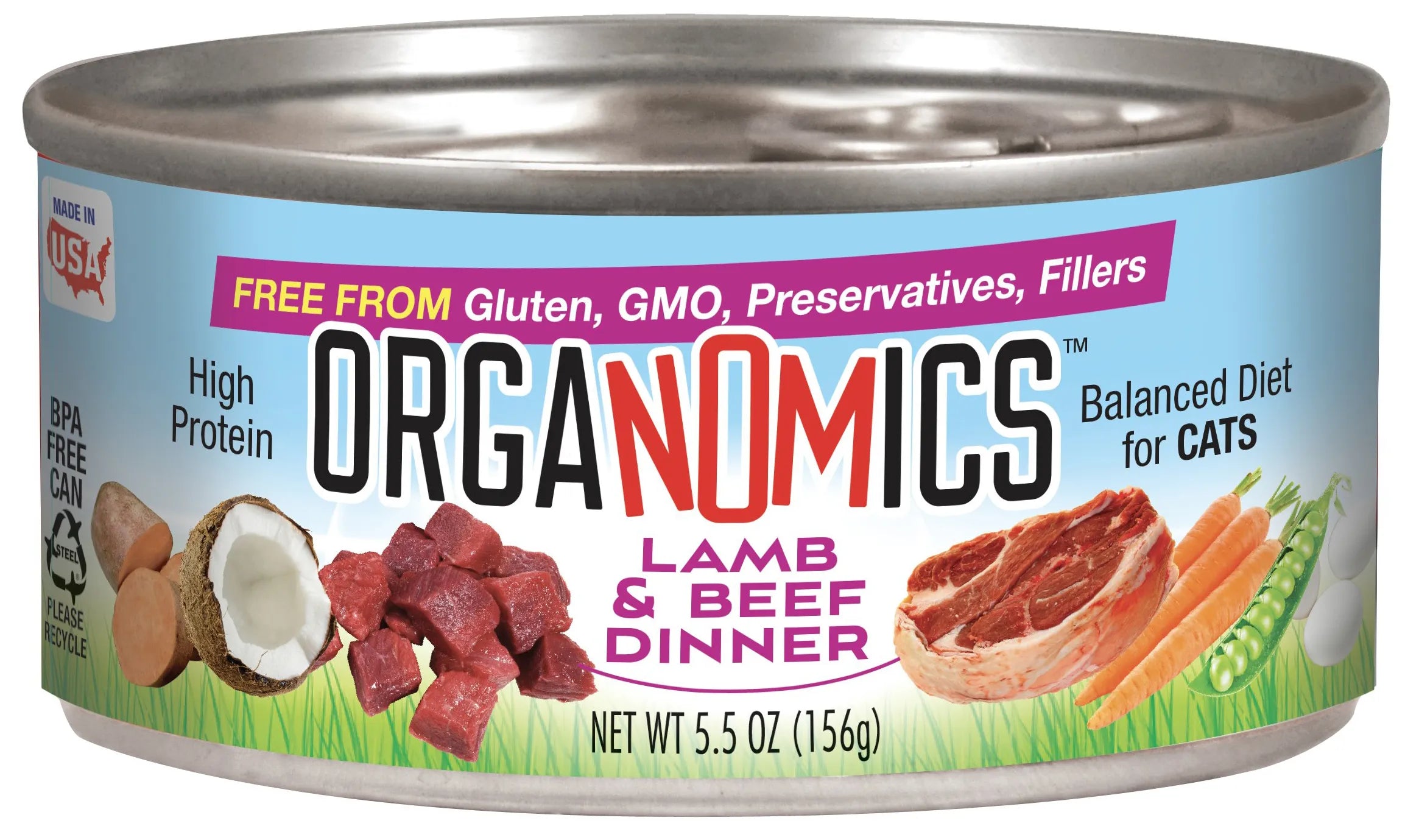 5.5oz Evanger's Cat Organomics Lamb/Beef