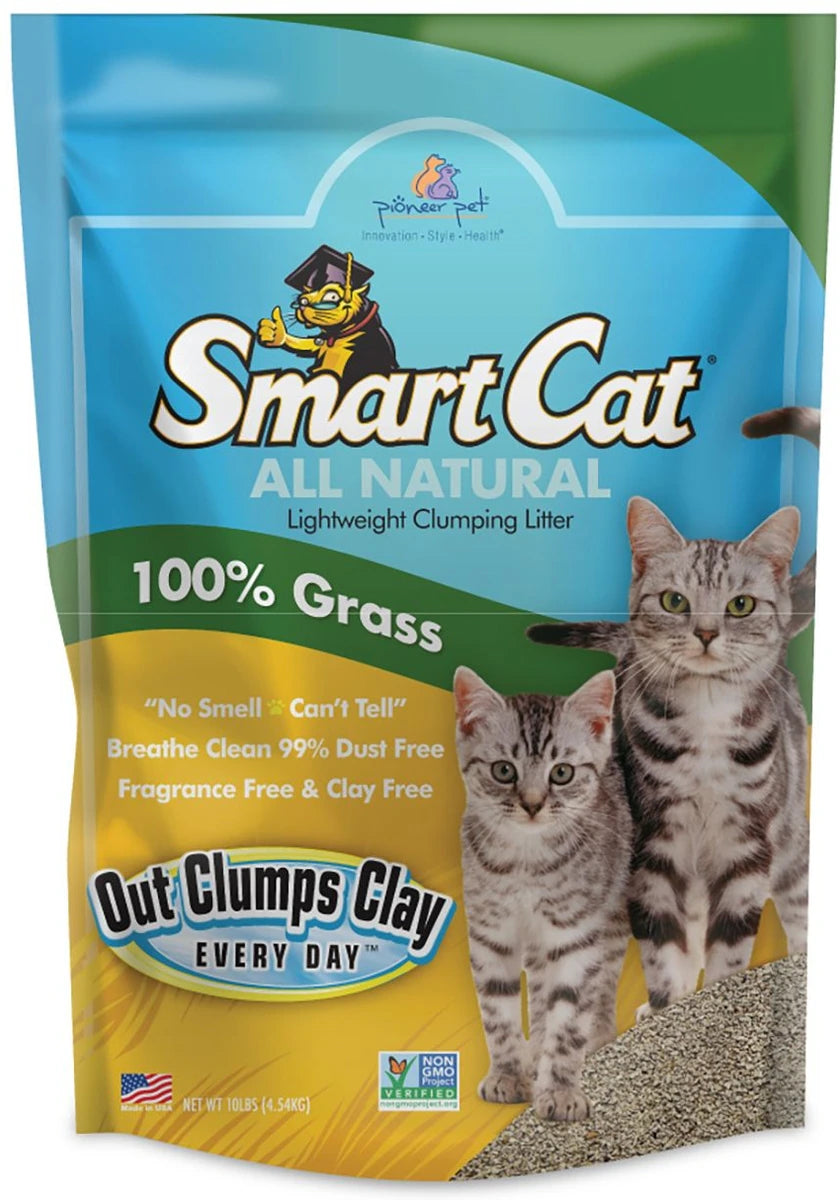 SmartCat Unscented Clumping Grass Cat Litter, 20-lb bag